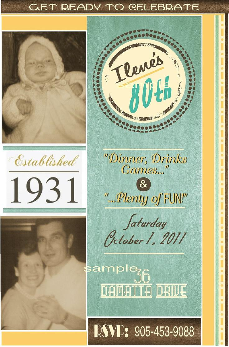 15+ Sample 80th birthday invitations Templates Ideas ...