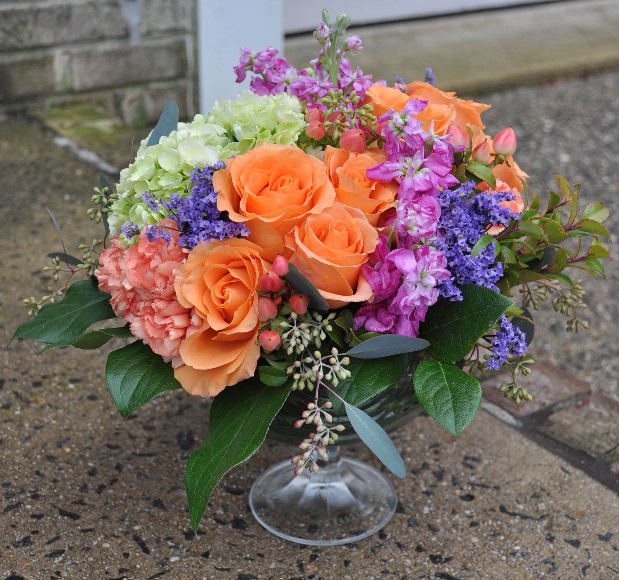 30th birthday flower arrangement in bright colors and ...