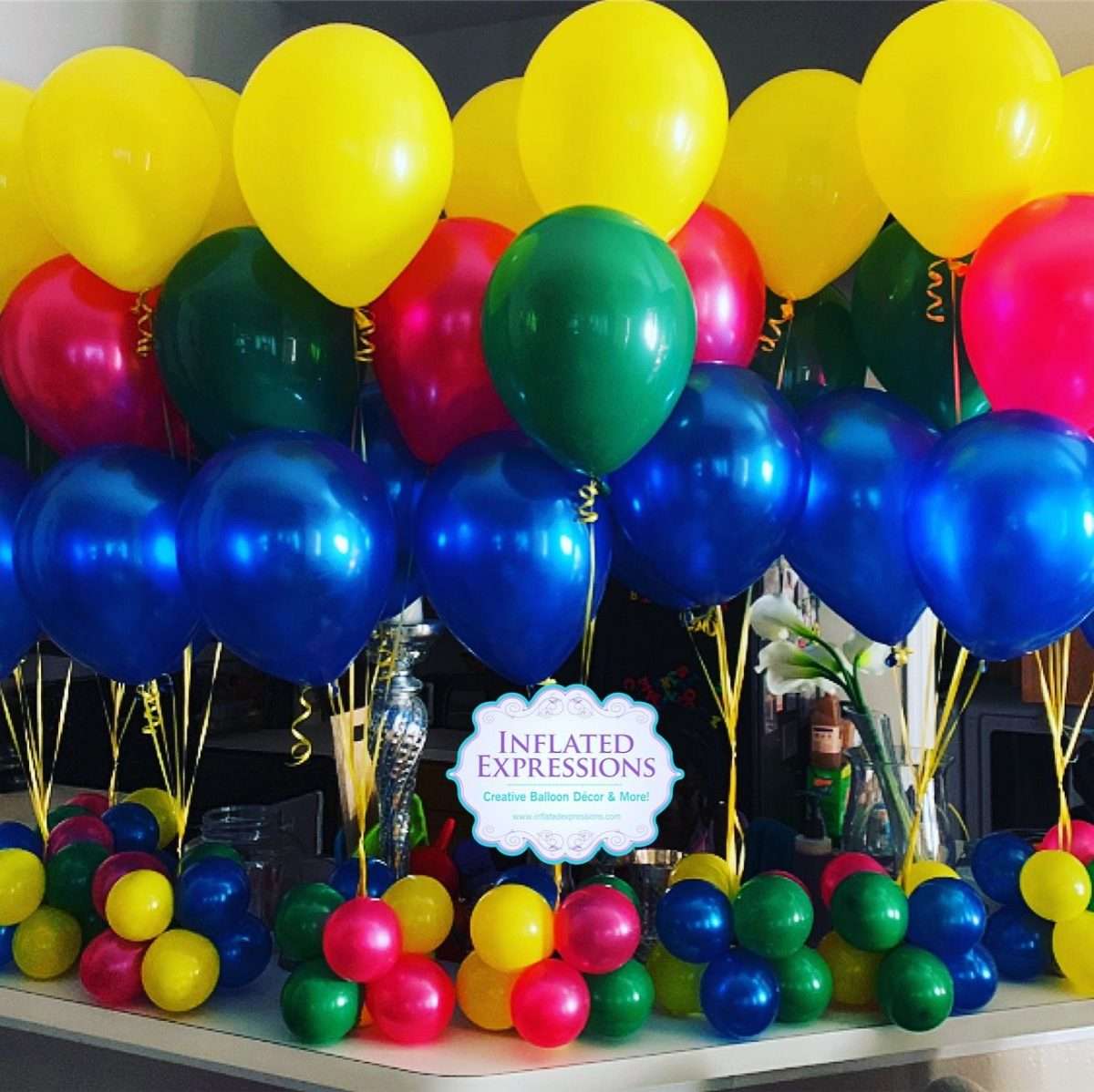 3rd Birthday kids helium balloon bouquets decoration