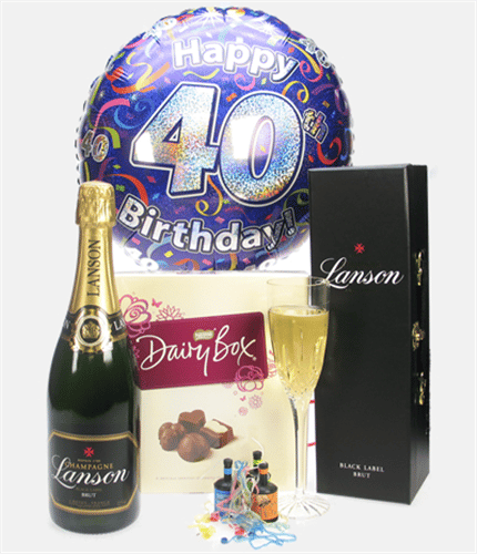 40th Birthday Champagne And Chocolates Gift