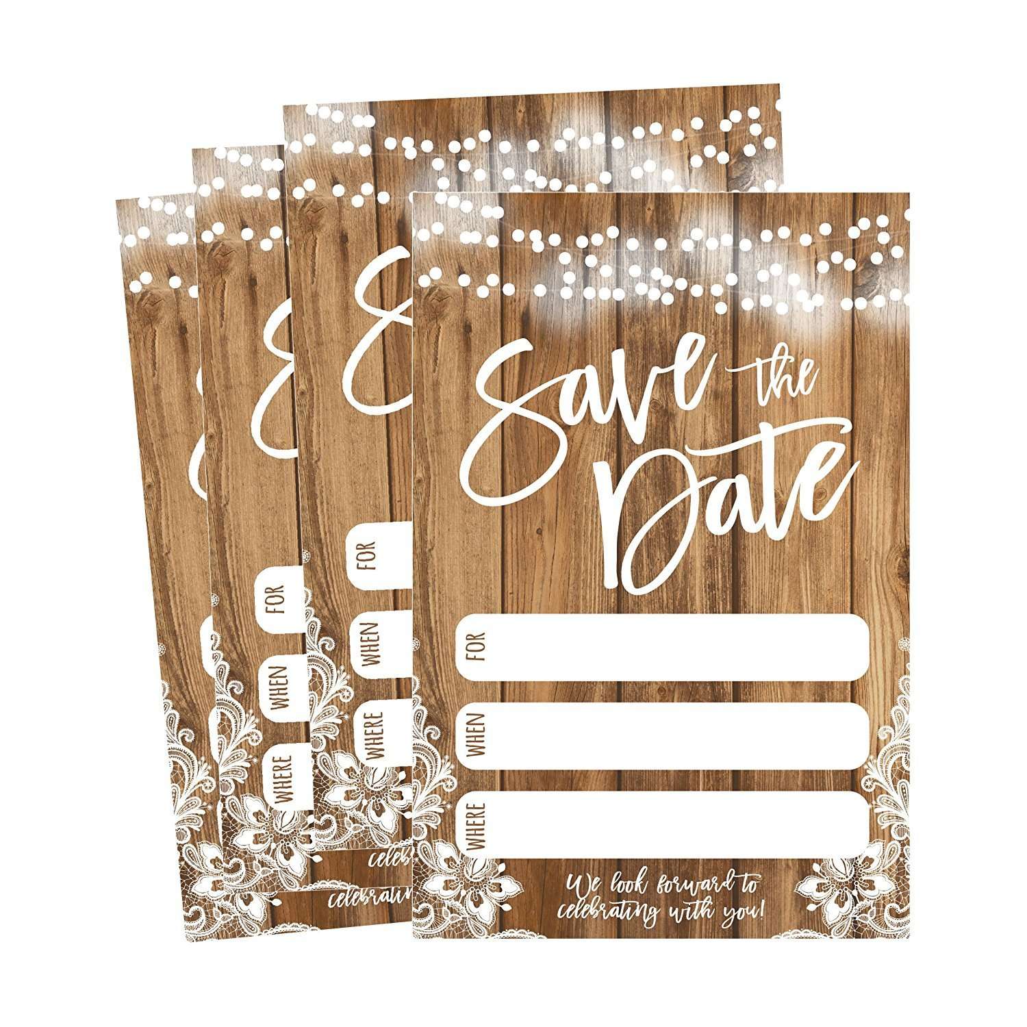 50 Rustic Save The Date Cards For Wedding, Engagement ...