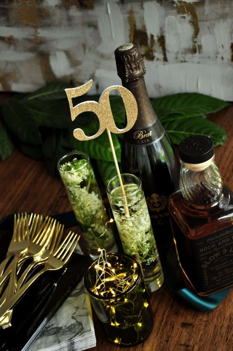 50th Birthday Party Centerpiece Set of 5. Handcrafted in 1