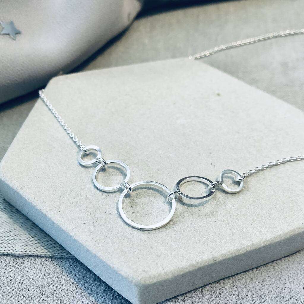 50th birthday sterling circles necklace by my posh shop ...