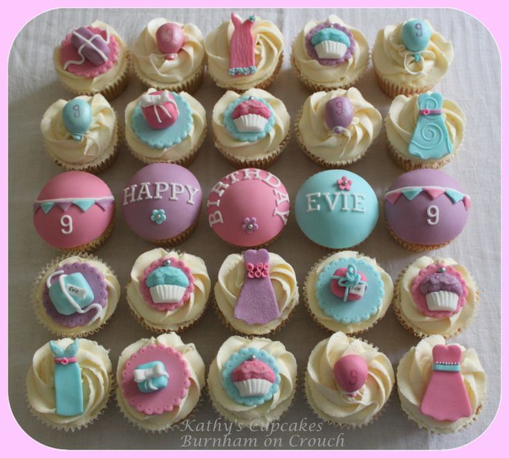 9 best Cupcakes for a 9 year old girls birthday party images on ...