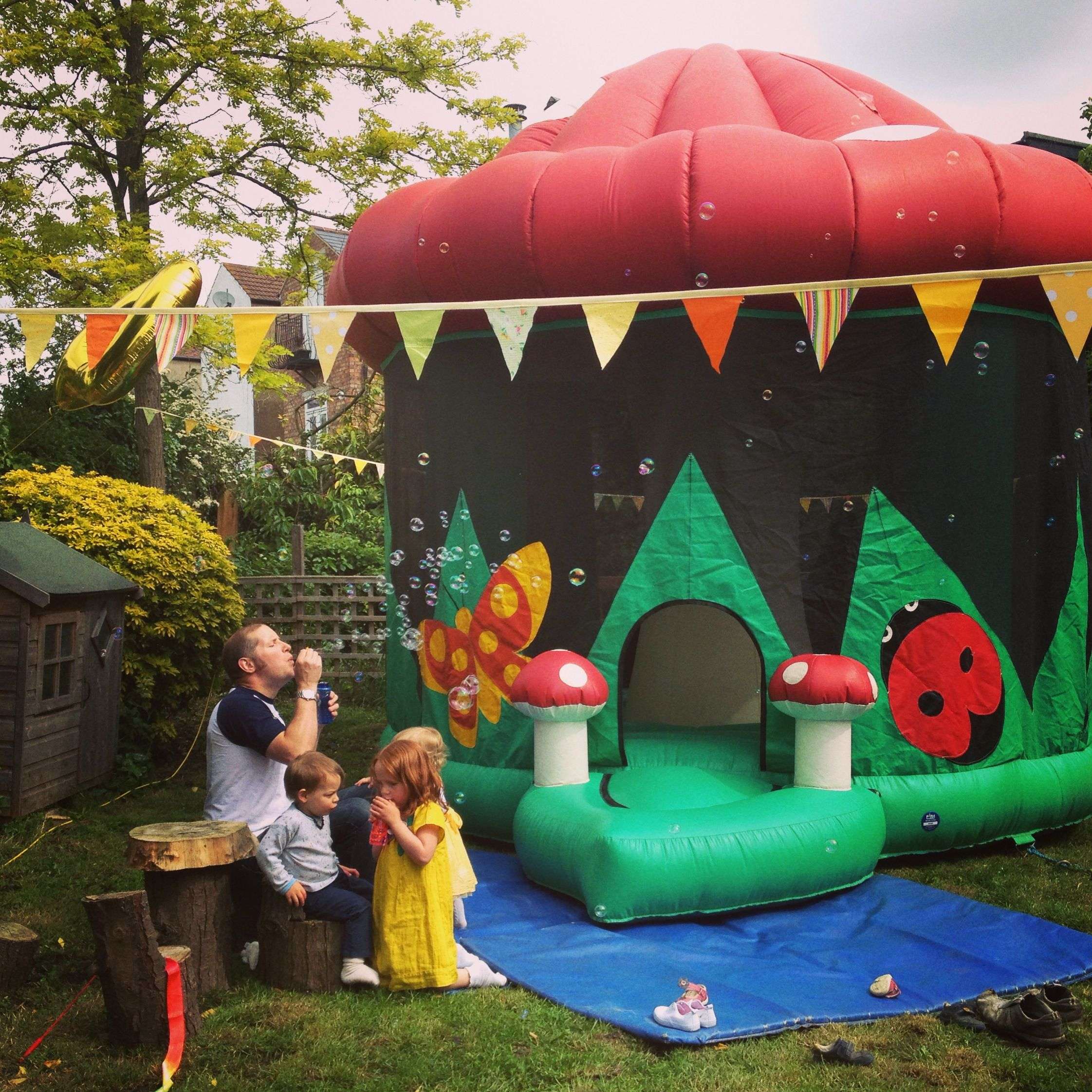 Amazing toadstool bouncy castle