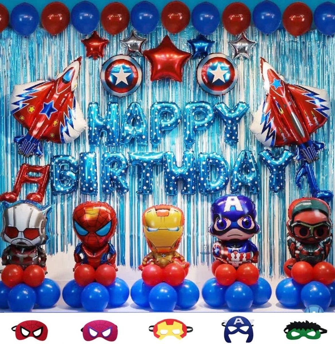 Amazon.com: Avengers Birthday party supplies Superhero Birthday Party ...