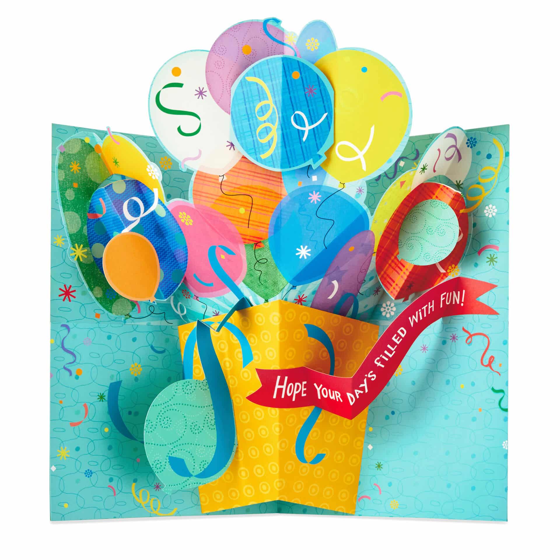 Balloons for Fun Pop Up Jumbo Birthday Card, 16"