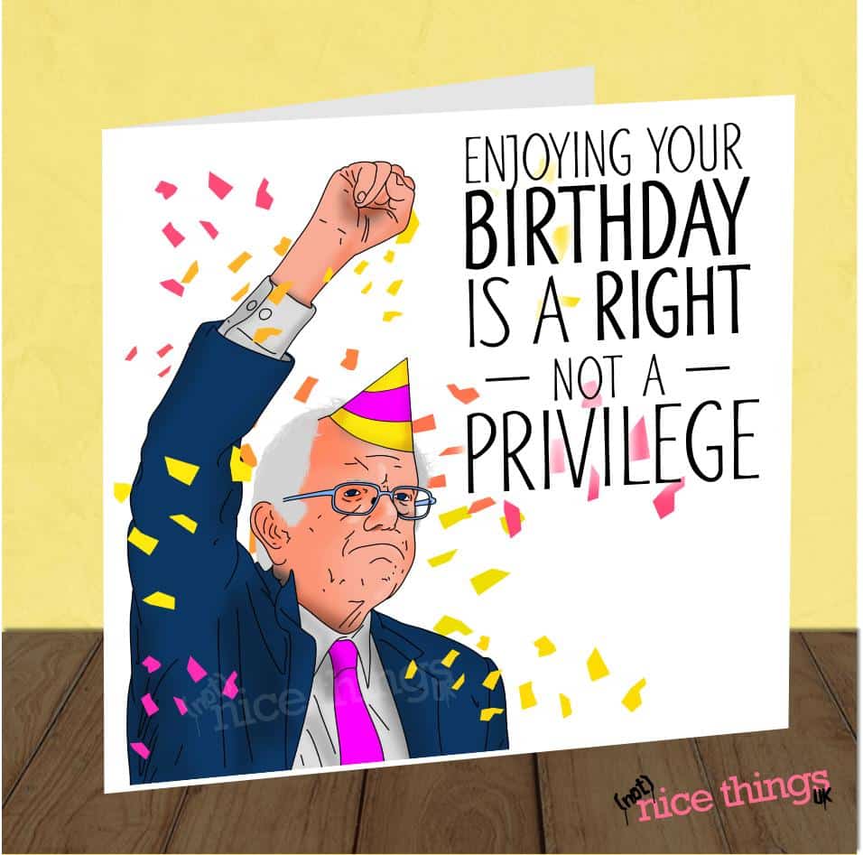 Bernie Sanders Birthday Card