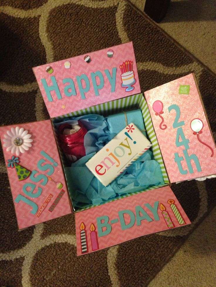 Best friend birthday box! Decorate the inside of the box ...