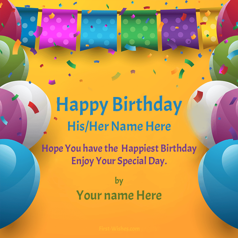 Birthday Card Maker Online With Name