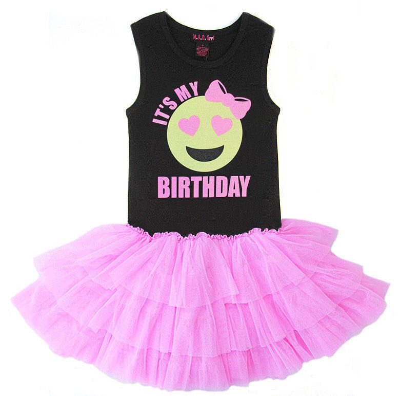 Birthday Dress, Girls Emoji Birthday, Birthday Girl, Tween Clothing ...