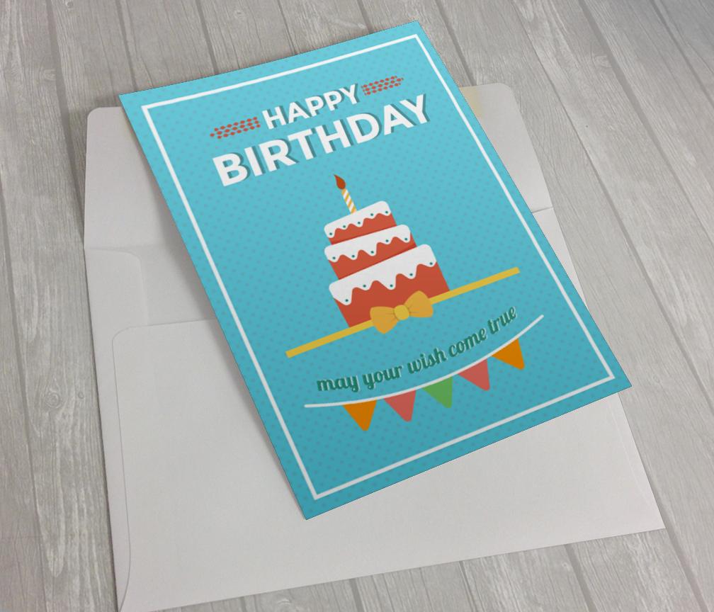 Birthday Greeting Card Design in Adobe Illustrator
