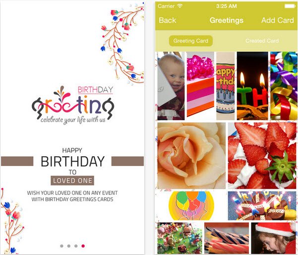 Birthday Greeting iPhone App to Send Instant Birthday Cards