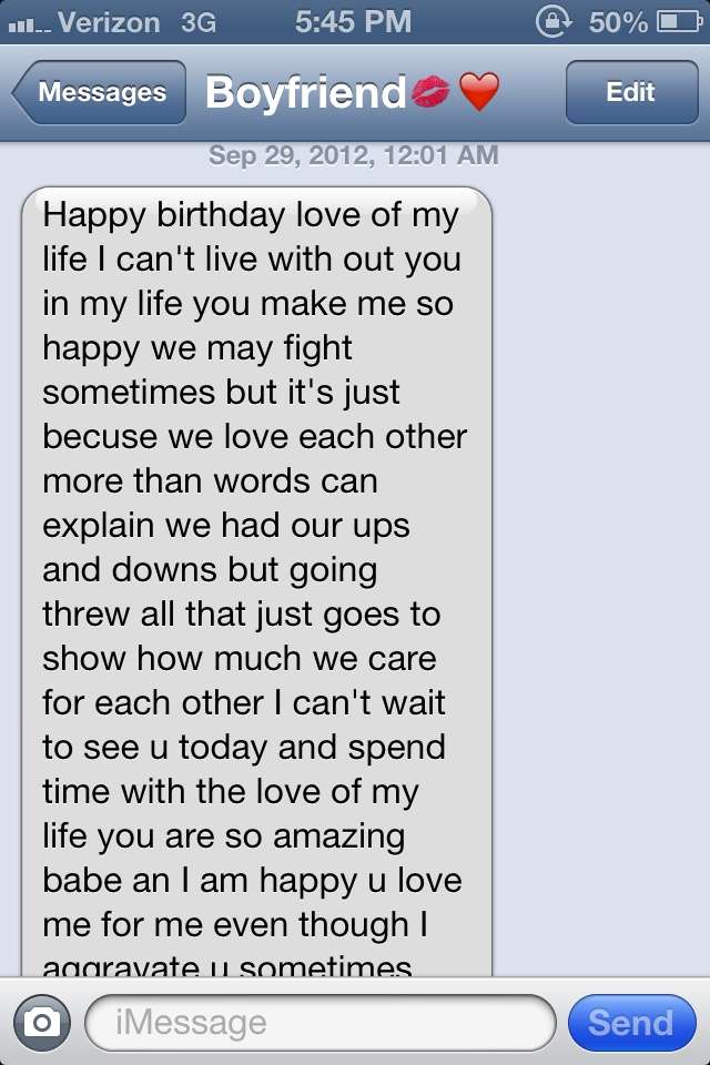 Birthday text part 1