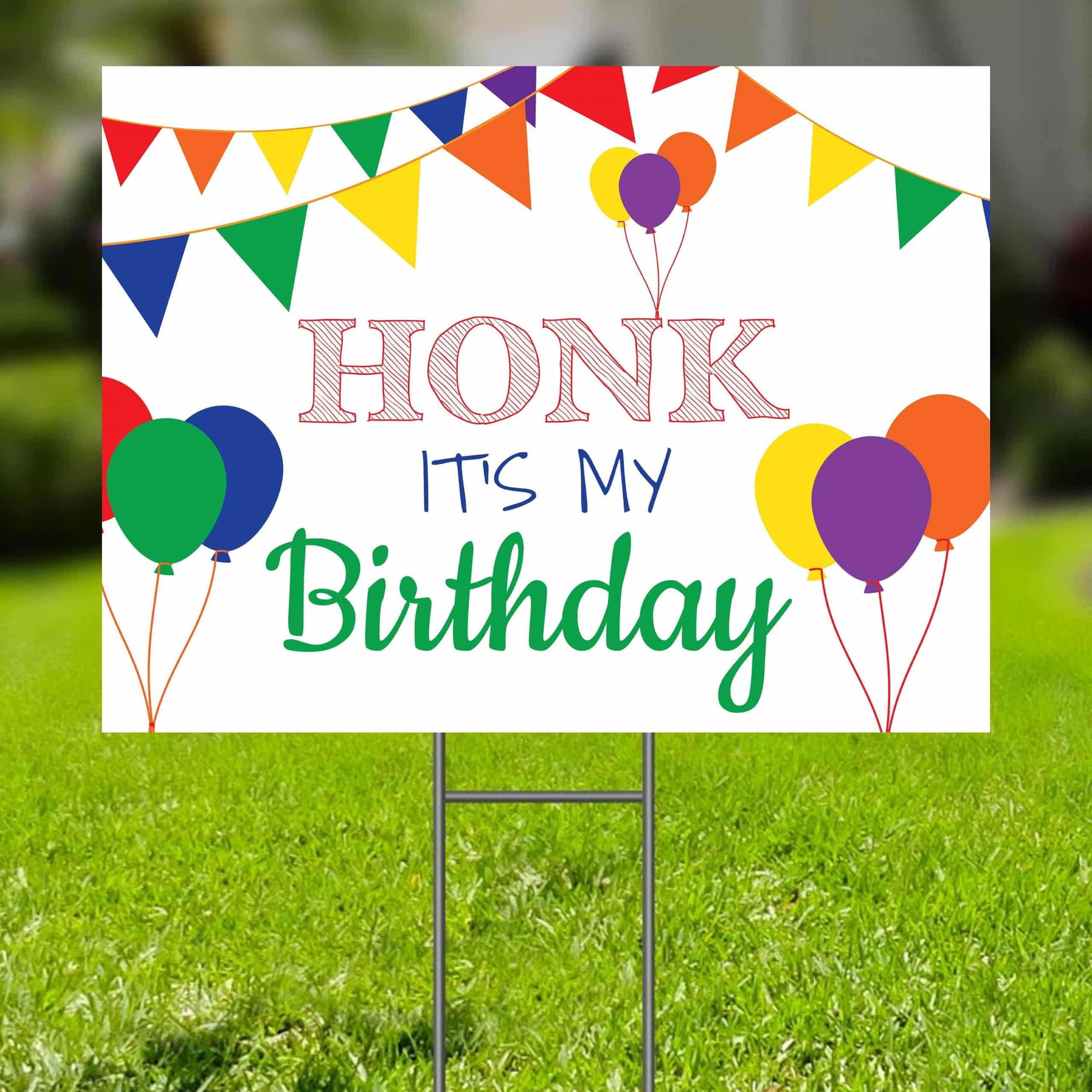 Birthday Yard Sign Honk It