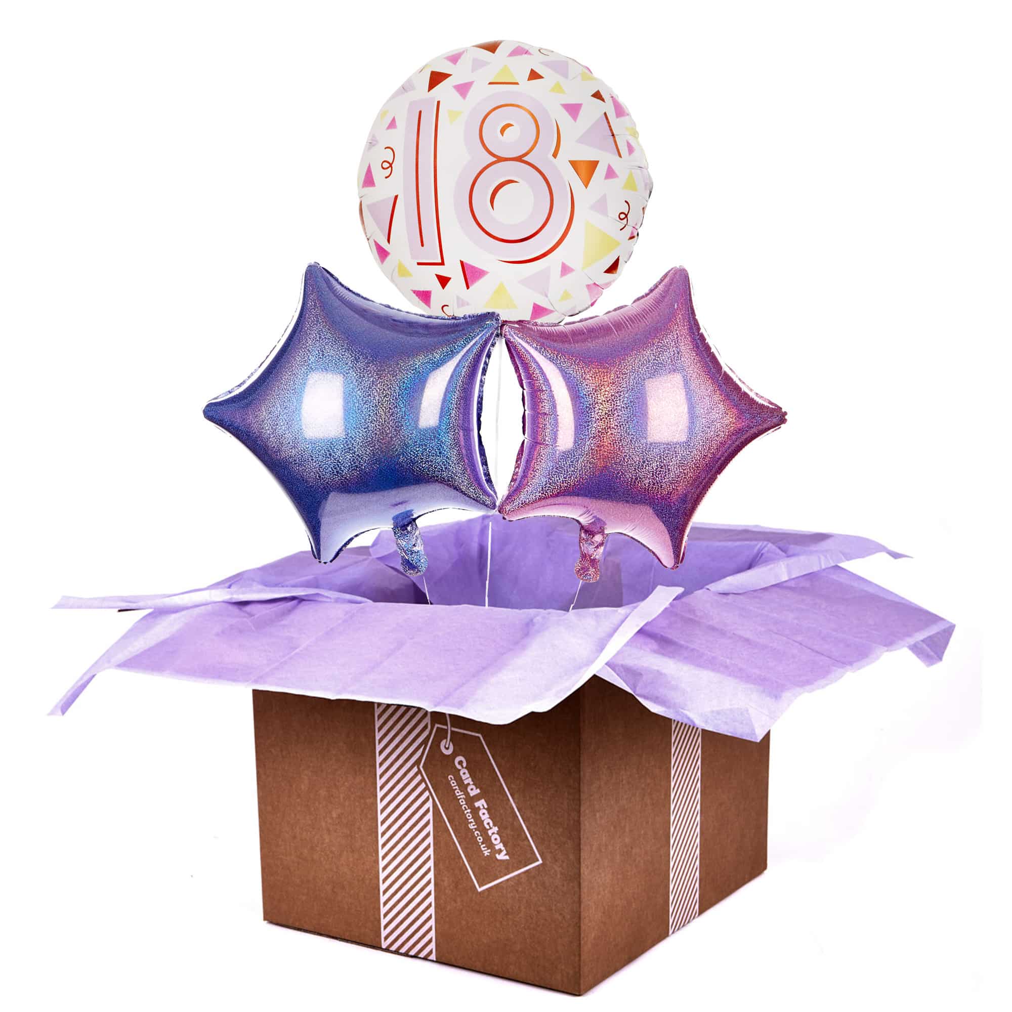 Buy Pastel Triangles 18th Birthday Balloon Bouquet