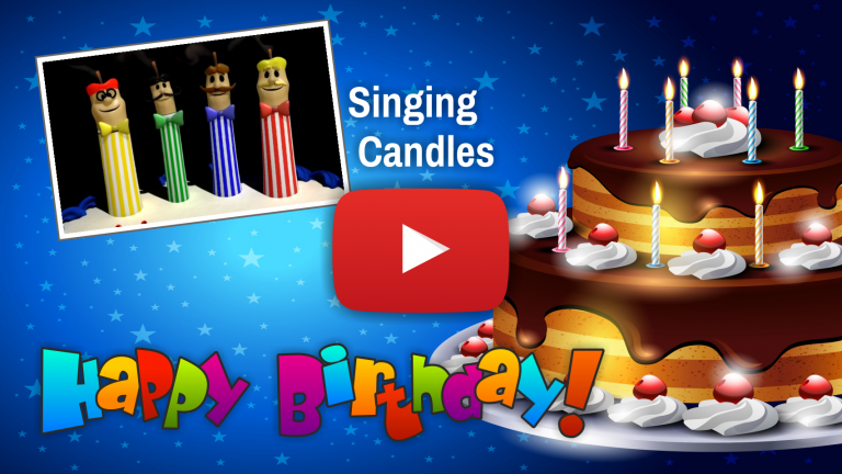 Cake Candles Singing the Happy Birthday Song