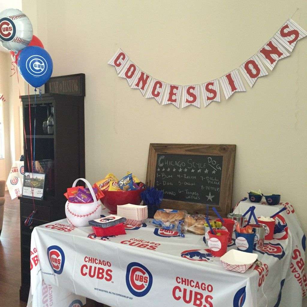 Chicago Cubs themed birthday party!