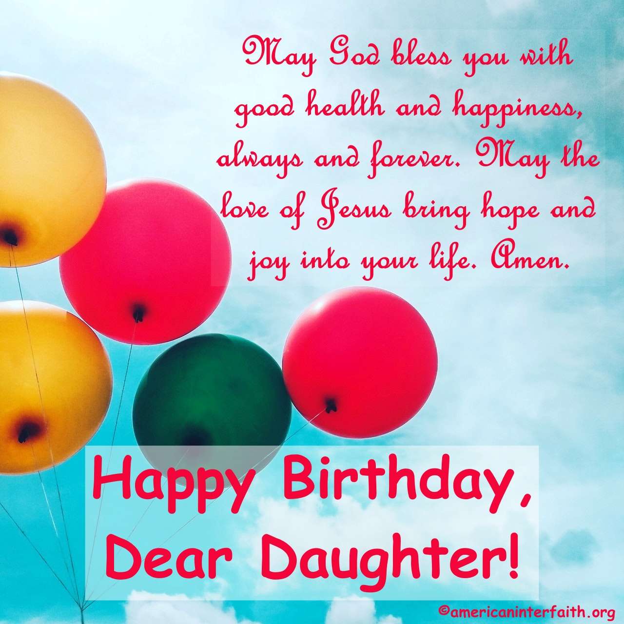 Christian Birthday Wishes For Daughter