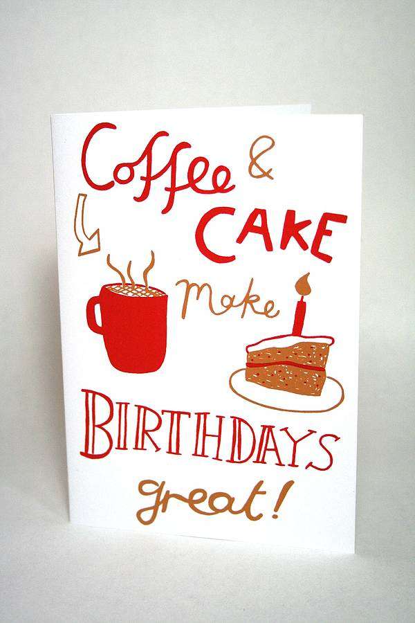 Coffee And Cake Birthday Card By Memo Illustration ...