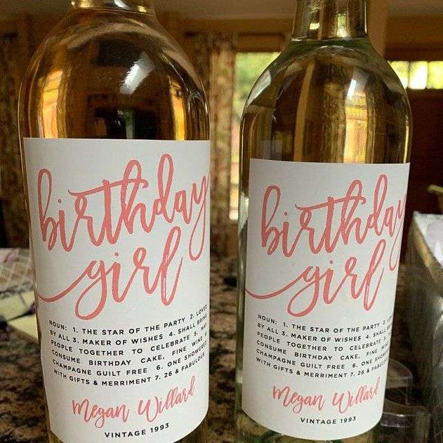 Custom Birthday Wine Label Custom Wine Label Personalized ...