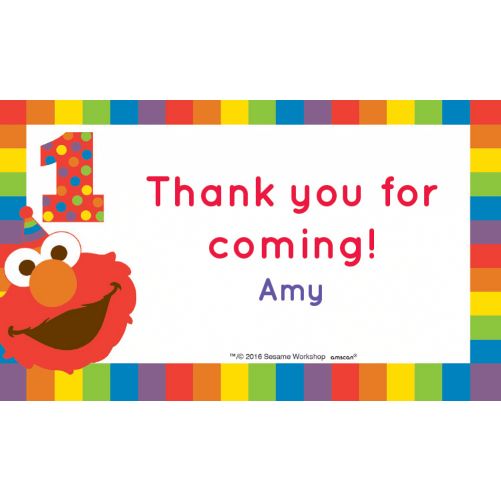 Custom Elmo 1st Birthday Thank You Notes