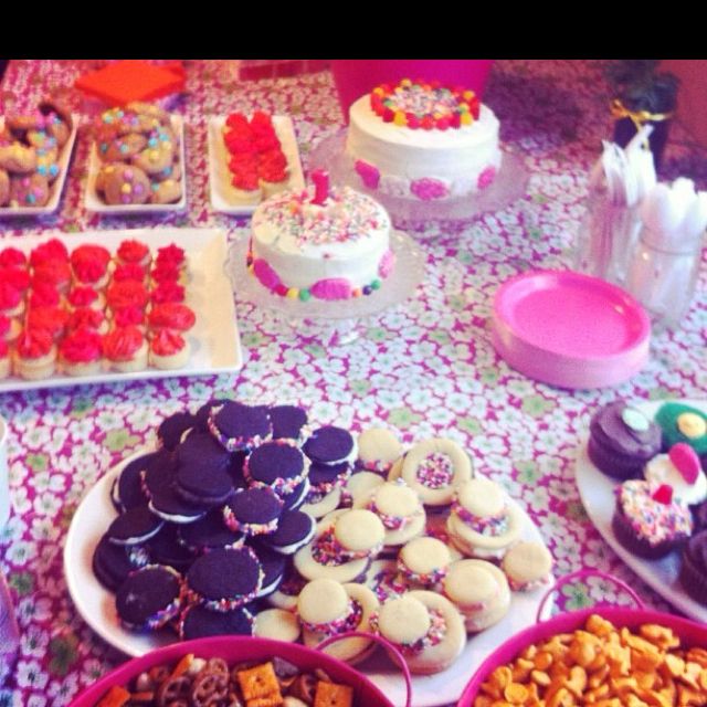 Dessert / snack table for Baby