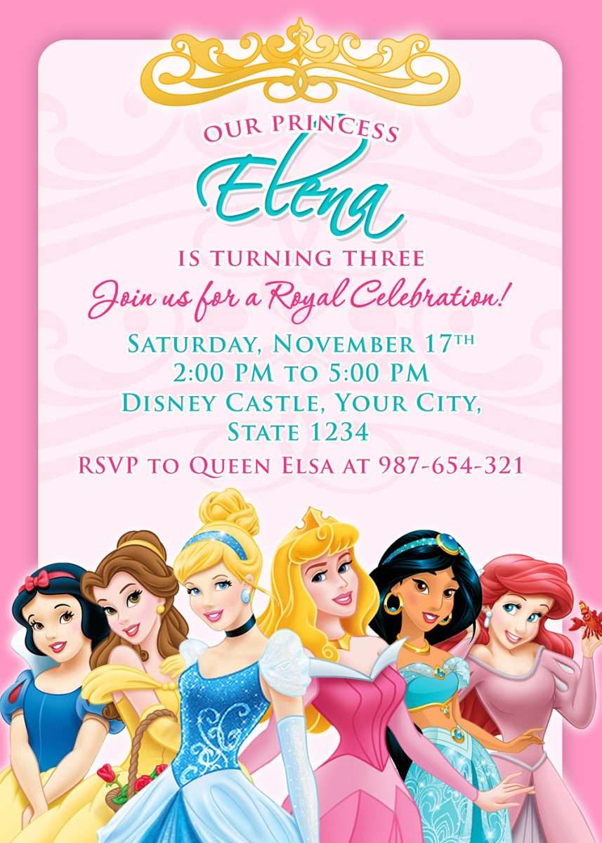 Disney Princess Invitation