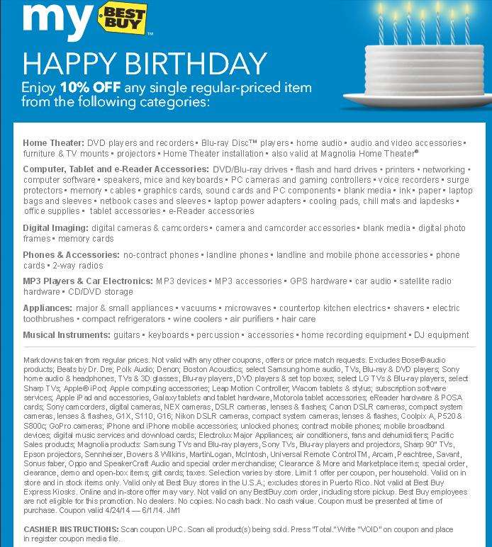 Does the Best Buy 10% off birthday coupon work for video ...