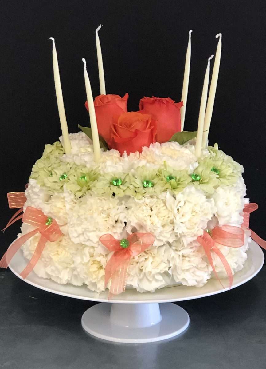 Floral birthday cake in Albuquerque, NM