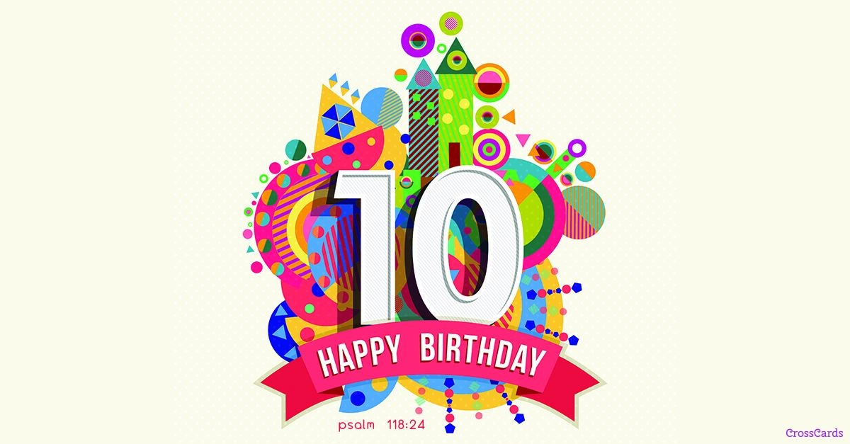 Free 10th Birthday eCard