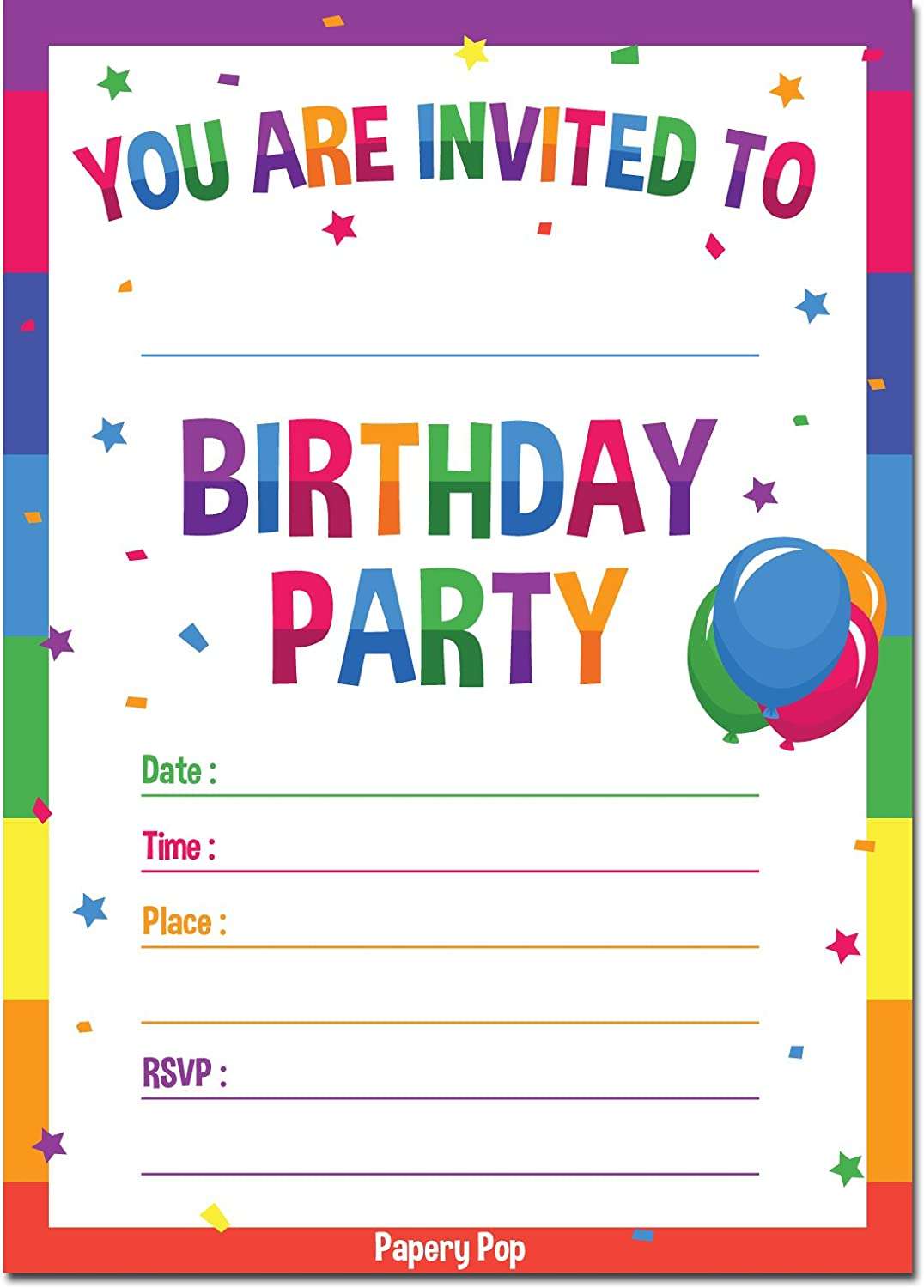 Free Birthday Invitation Templates Online