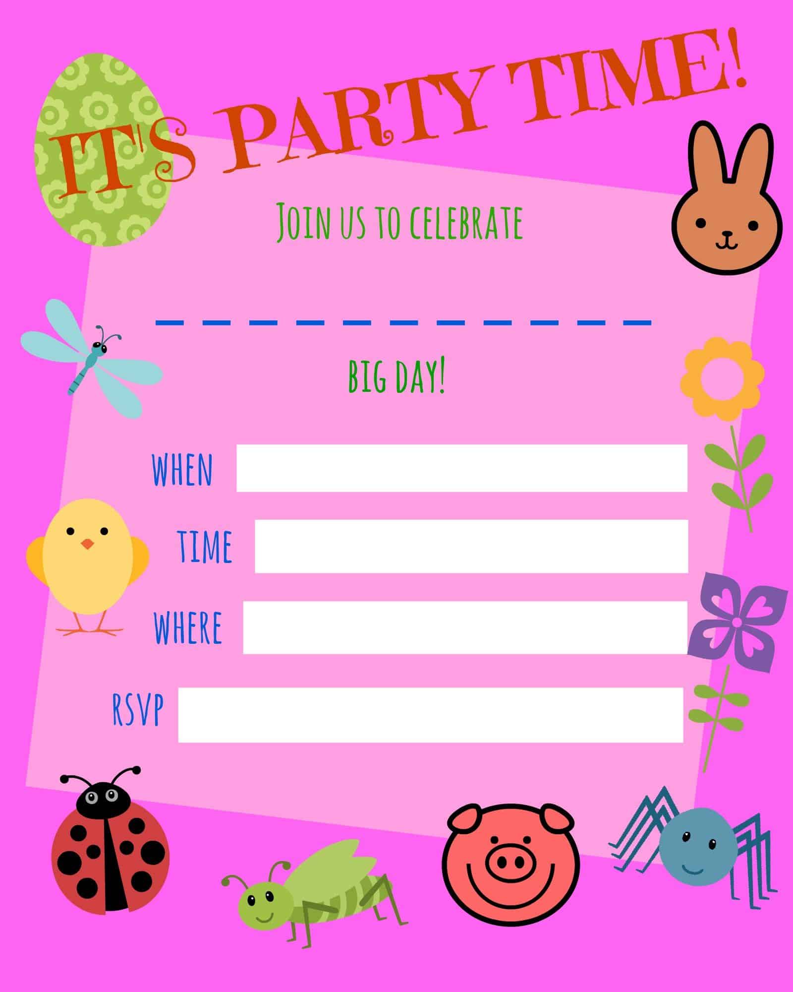 Free Birthday Invitations For Girls And How To Create Printables ...