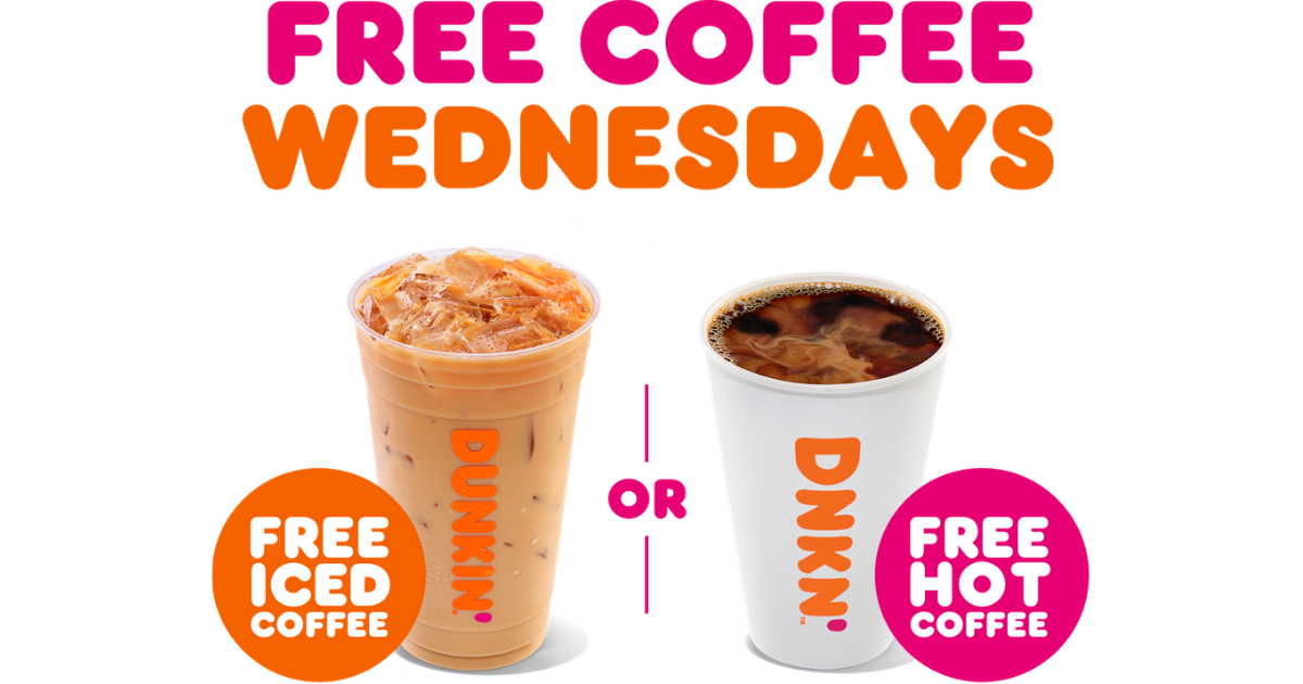 FREE Coffee Wednesdays are Back at Dunkin (Select Locations)