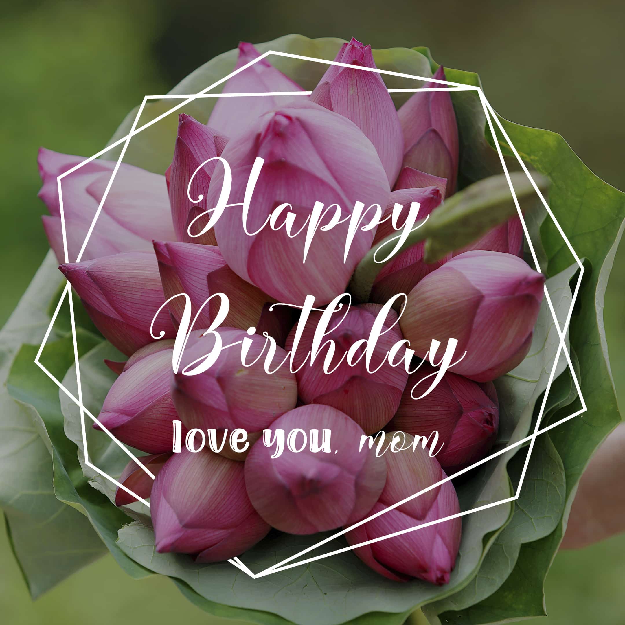 Free Happy Birthday Image For Mom With Flowers