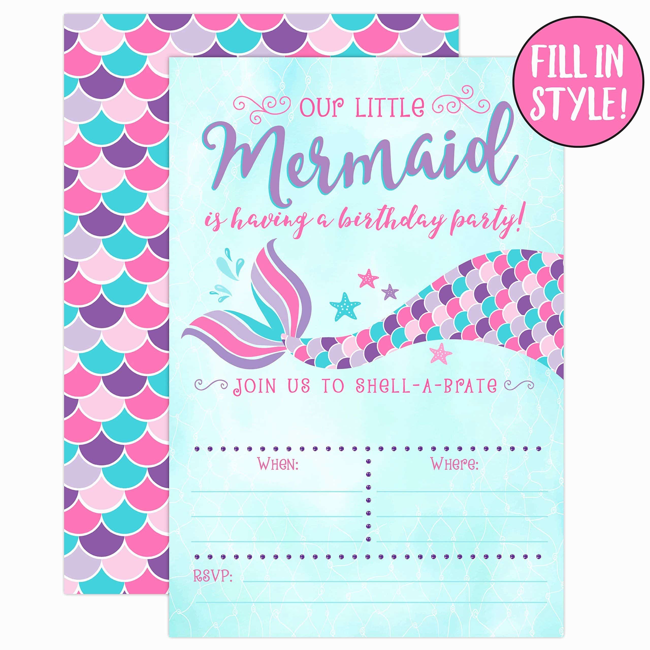 Free Mermaid Invitation Template Inspirational Cheap Invitations ...