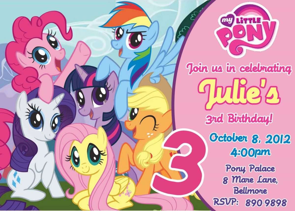 FREE Printable My Little Pony birthday invitations