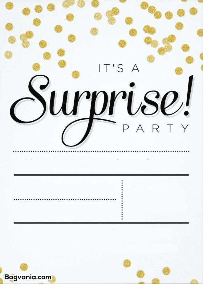 Free Printable Surprise Birthday Invitations  Bagvania ...