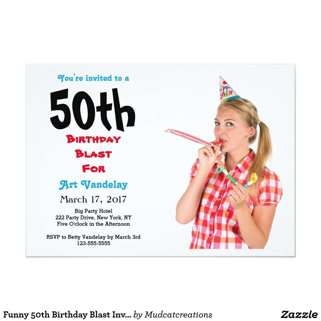 Funny 50th Birthday Blast Invitation