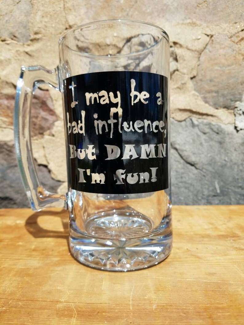 Funny beer mug 21st birthday glass humorous drinking glass