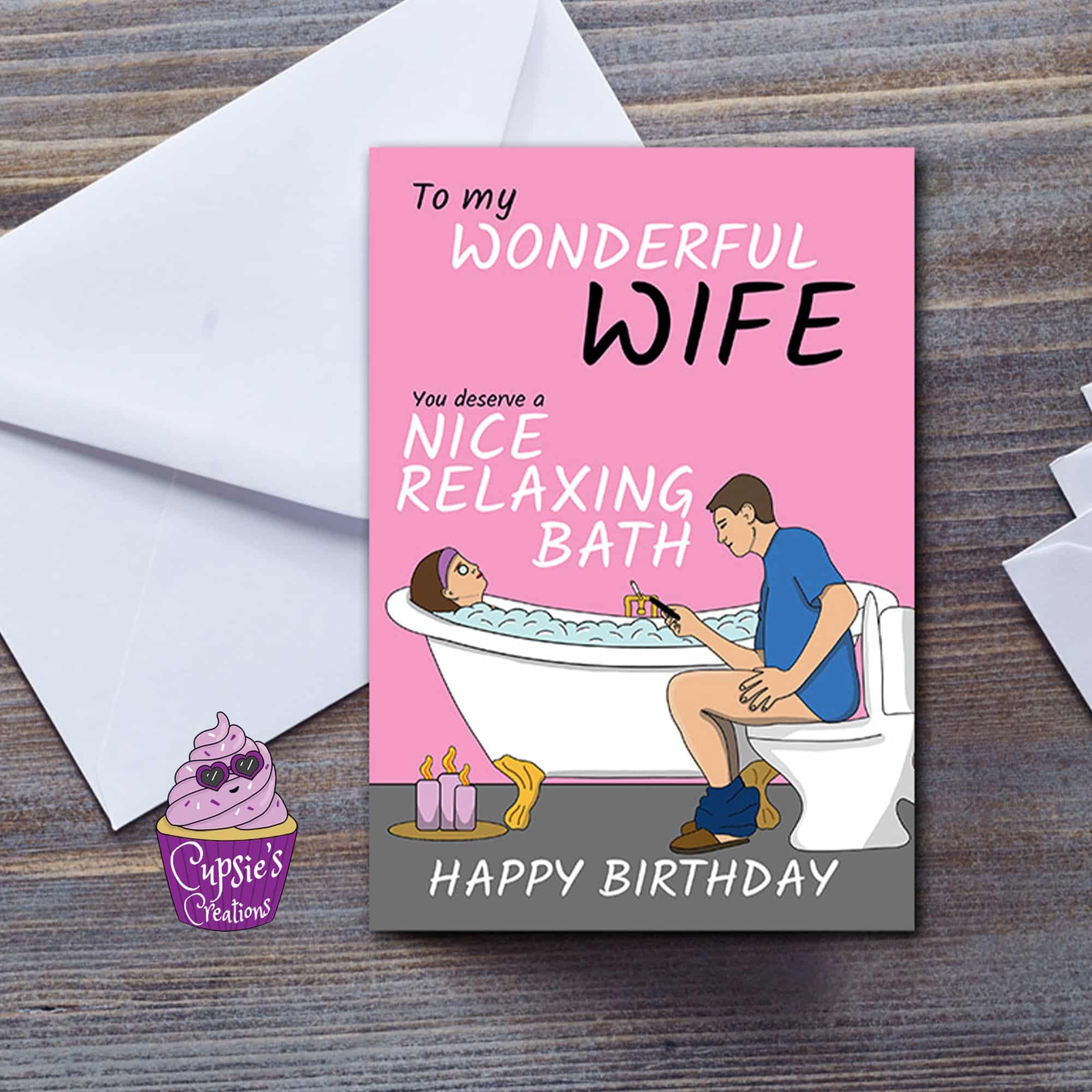 Funny Wife Birthday Card UK To My Wonderful Wife Funny Happy