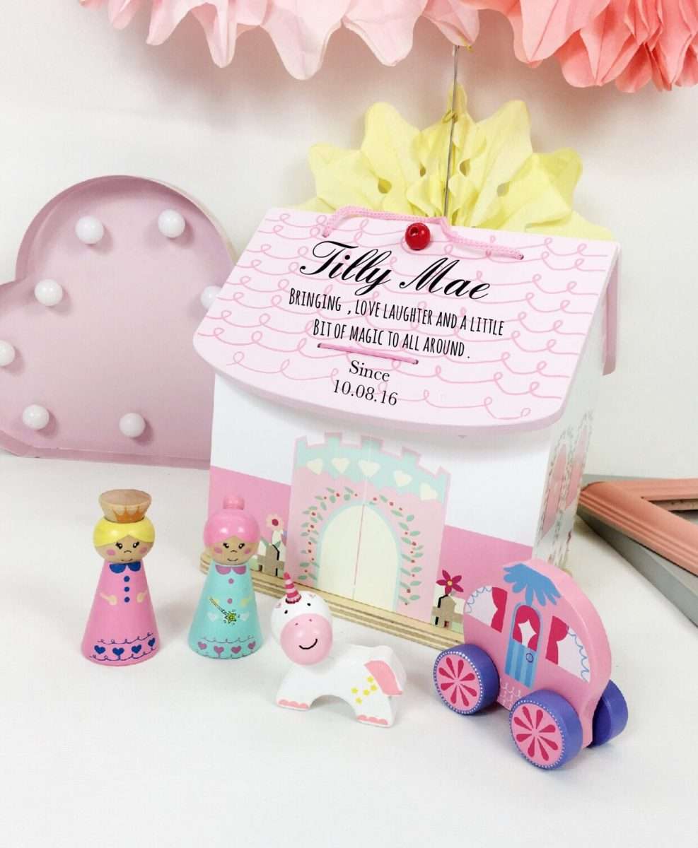 Girls first birthday gift personalised dolls house 1st