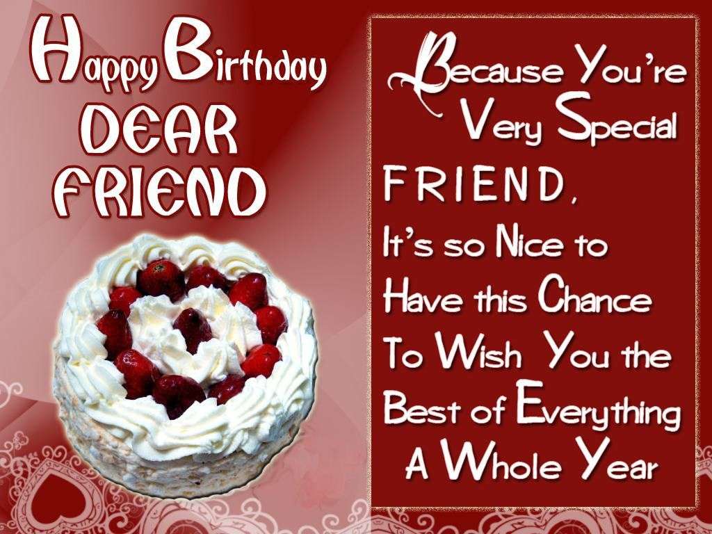 greeting birthday wishes for a special friend