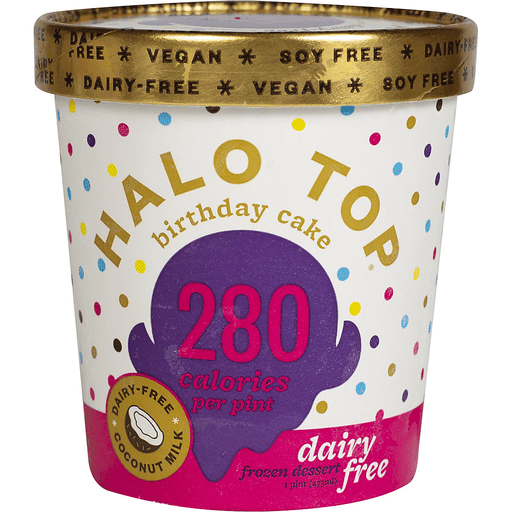Halo Top Dairy Free Birthday Cake Ice Cream
