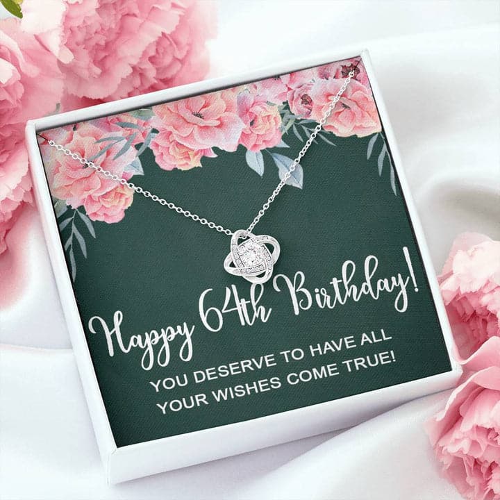 Happy 64th Birthday Gifts for Women Necklace, 64 Years Old Jewelry Gif ...