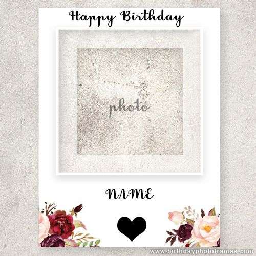 Happy Birthday card with photo insert