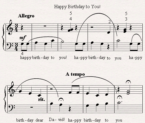 Happy Birthday Piano Sheet