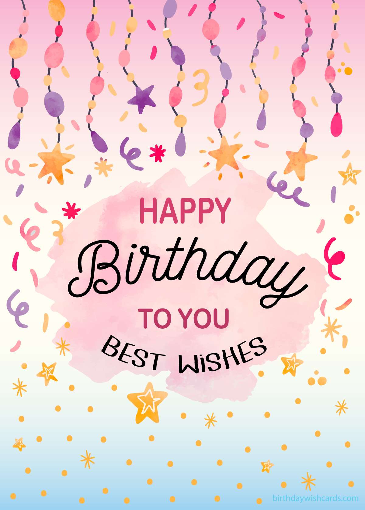 happy birthday to you best wishes » Birthday Wish Cards