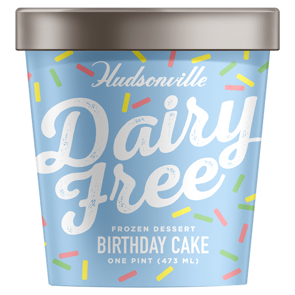 Hudsonville Ice Cream Dairy Free Birthday Cake 16 oz