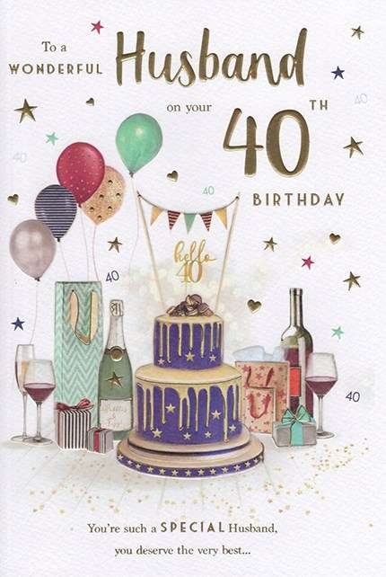 ICG Husband 40th Birthday Card
